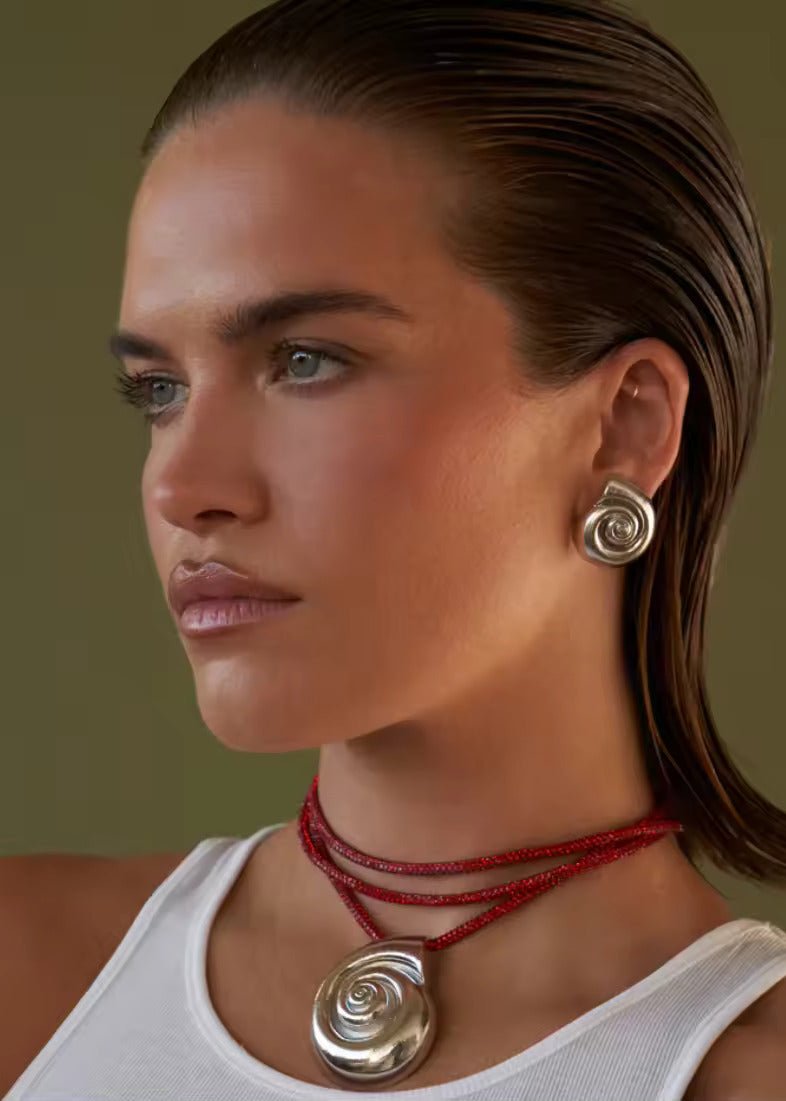 Summer Must-have shell Drop Earrings gilded in 925 Silver