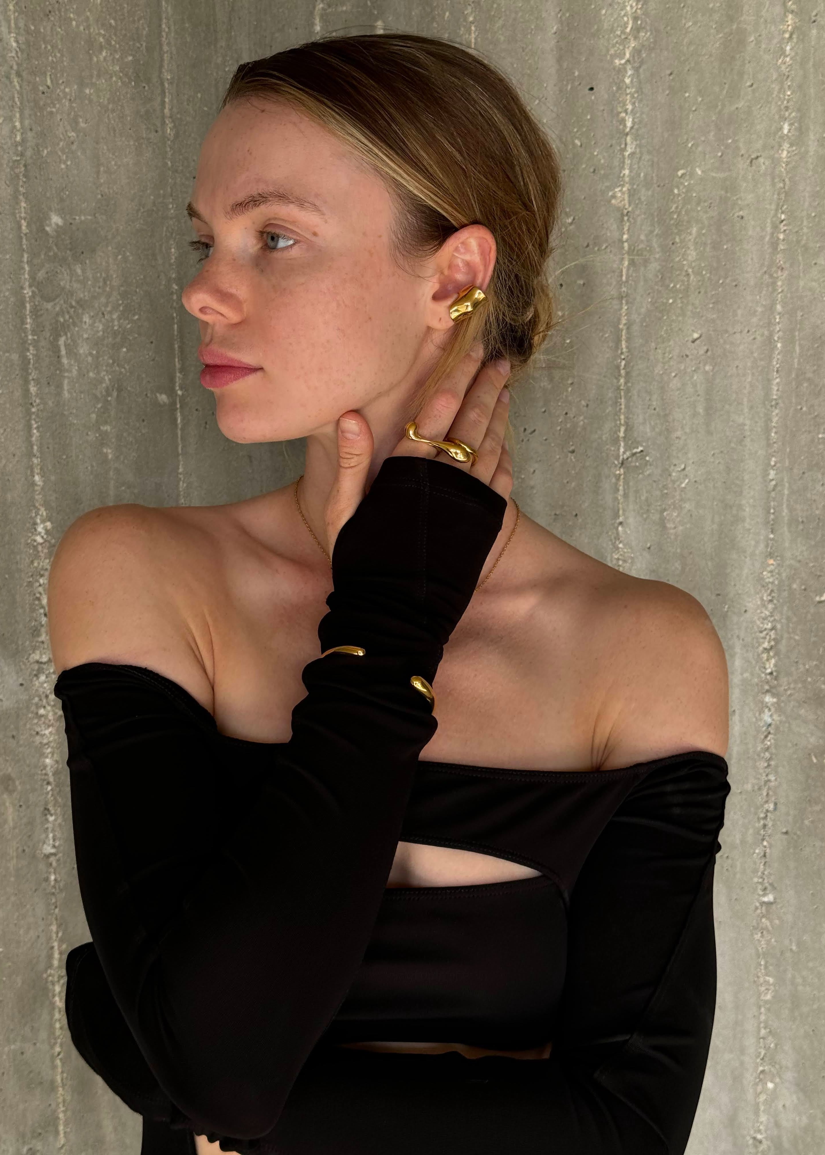 Slim Round Bracelet gilded in 18-Carat Gold