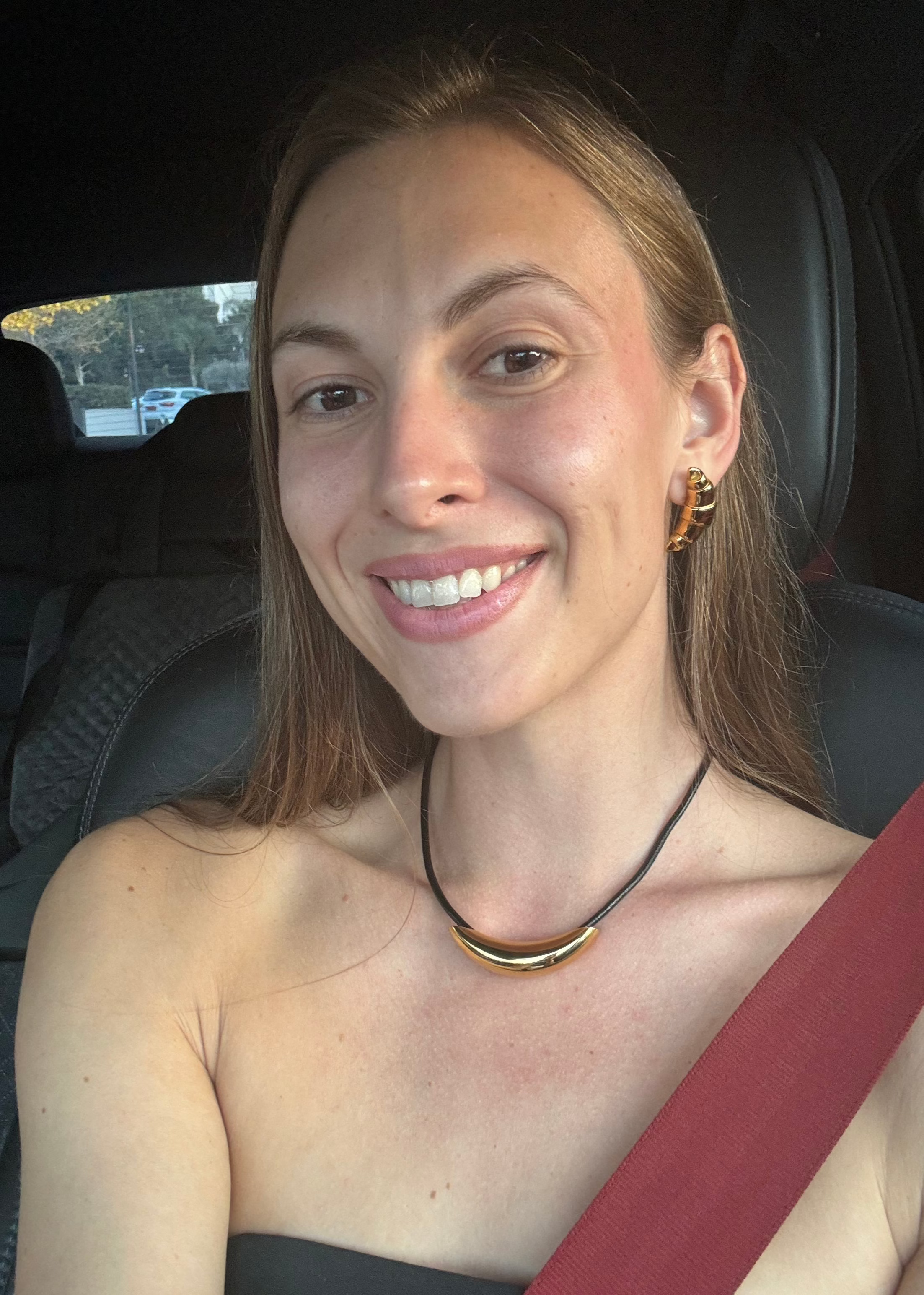 Croissant-shaped Drop Earrings gilded in 18-Carat Gold