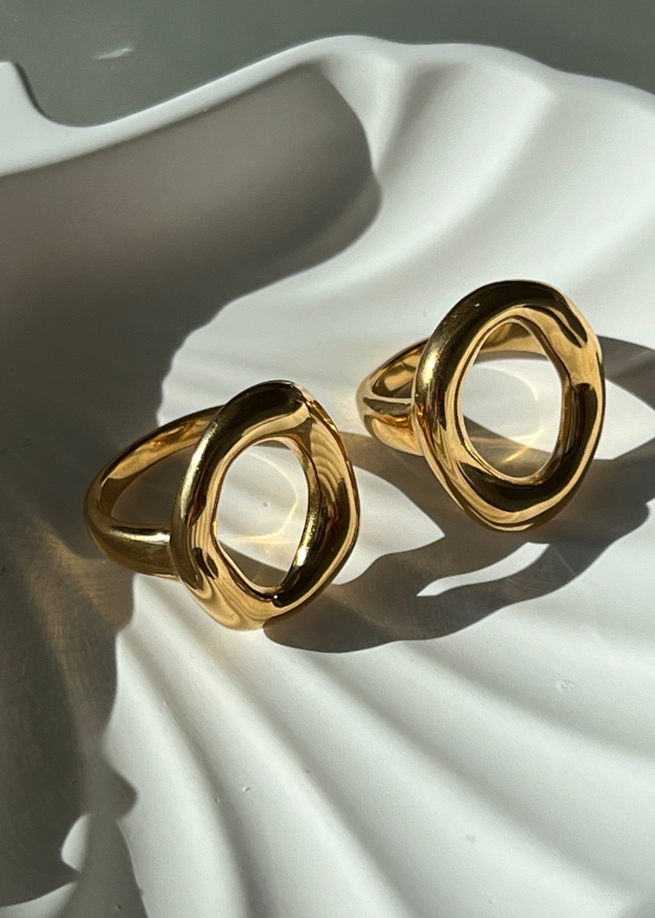 Round-shaped Ring gilded in 18-Carat Gold