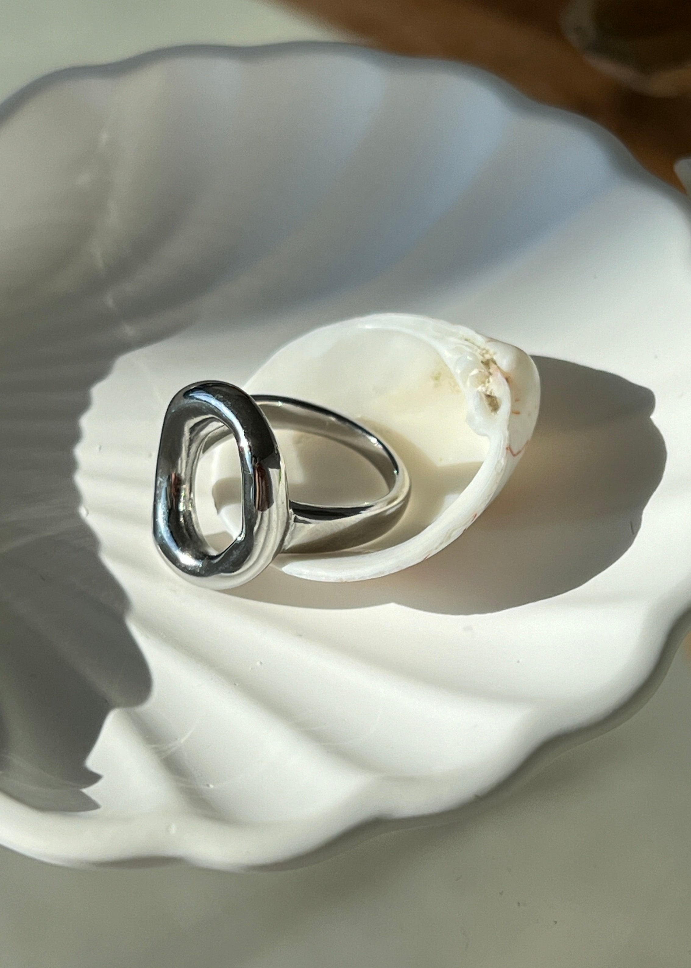 Round-shaped Ring gilded in 925 Silver