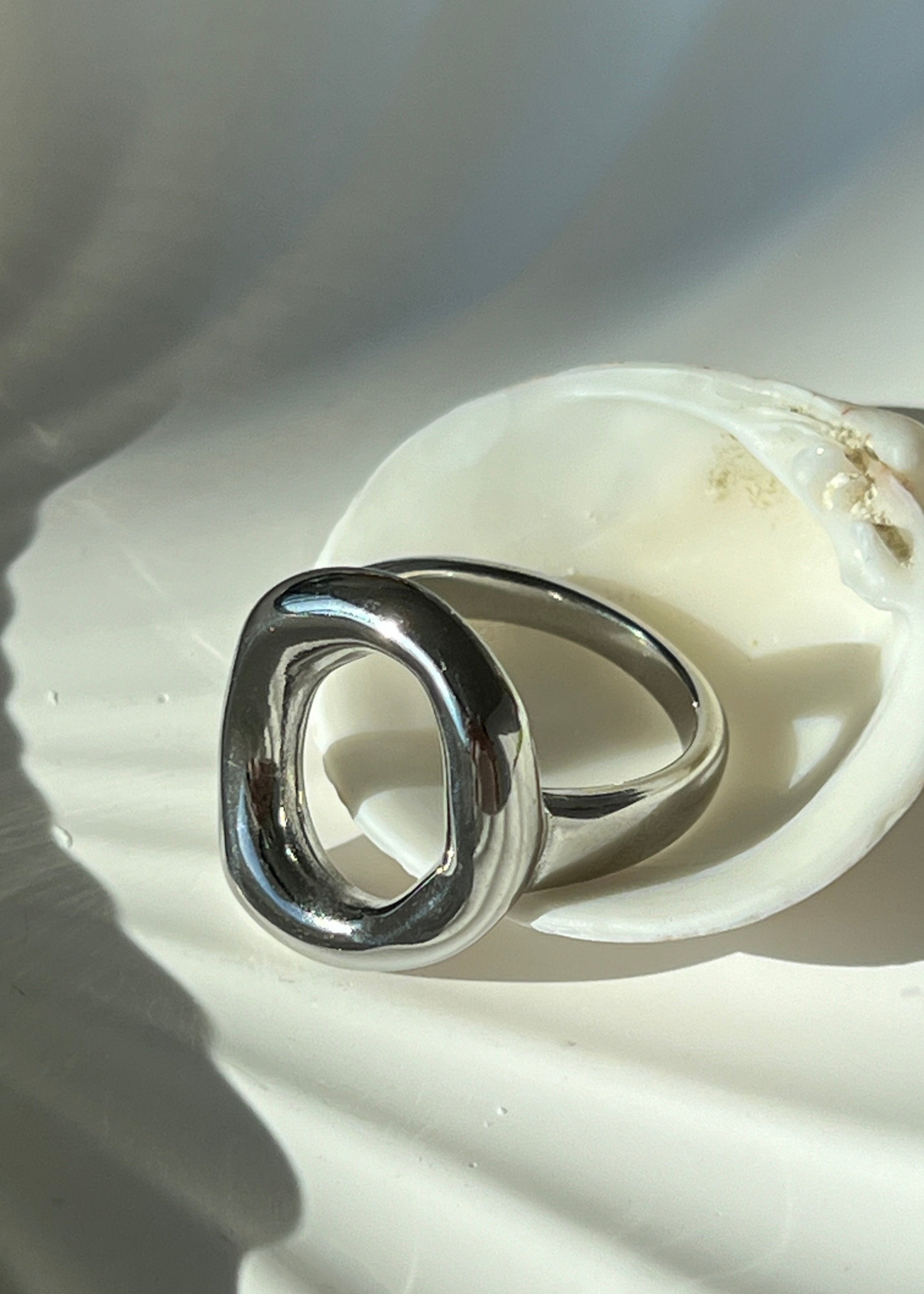 Round-shaped Ring gilded in 925 Silver