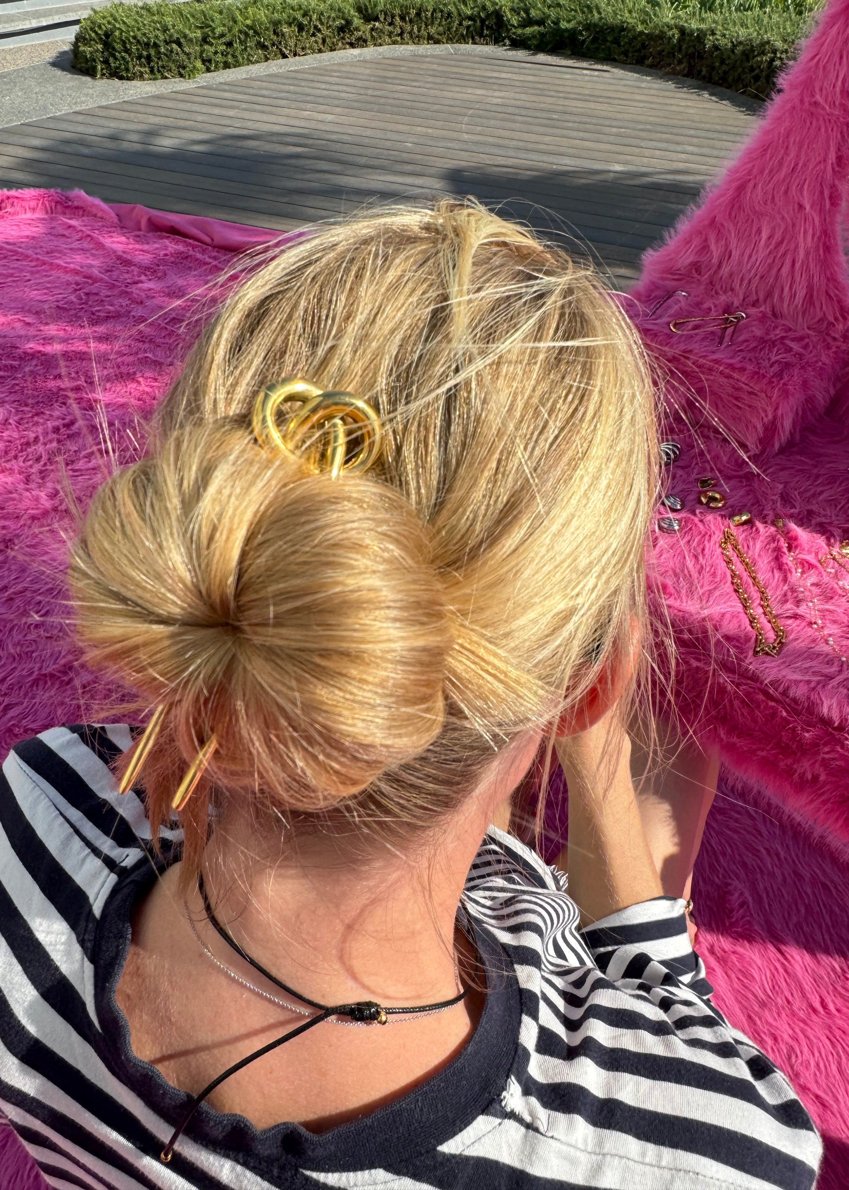 French hair pin gilded in 18-Carat Gold