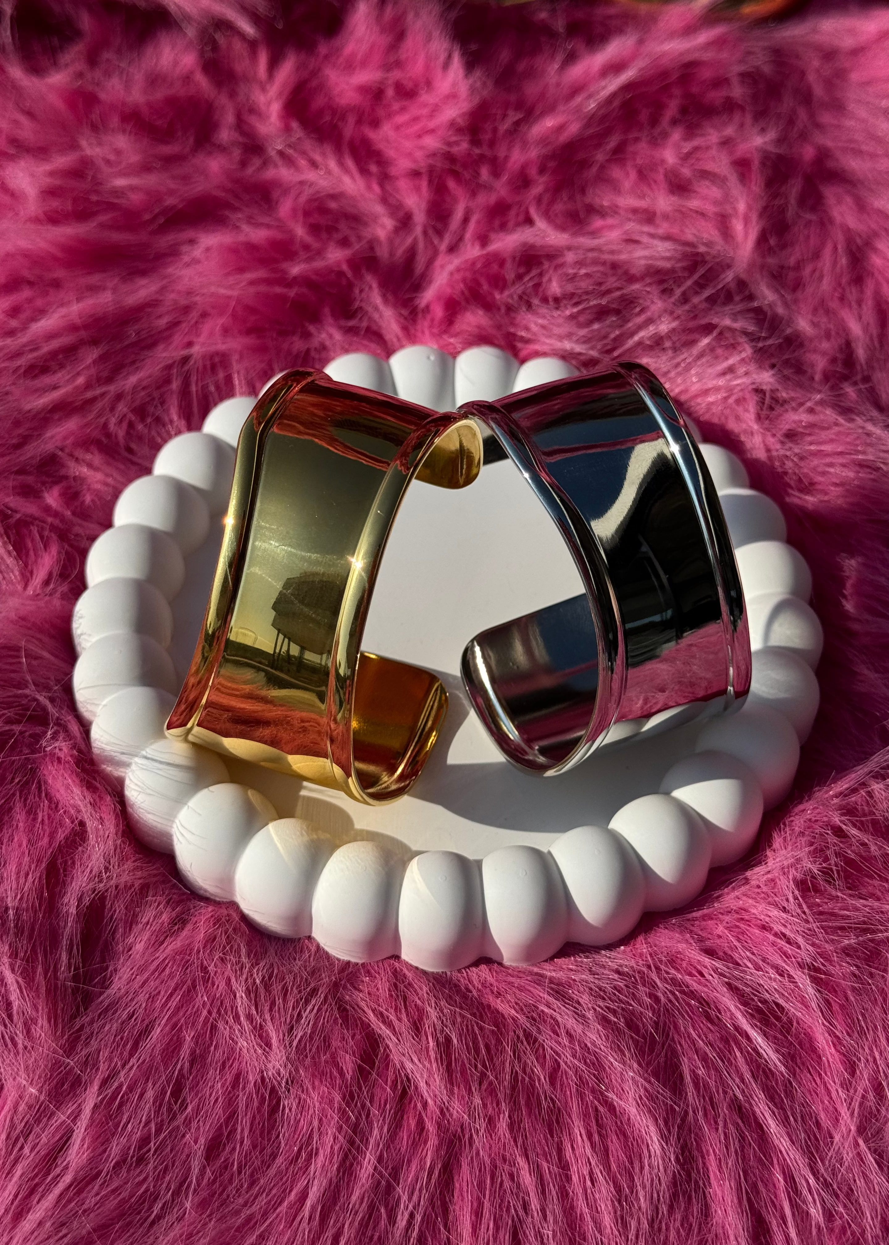 Round Bracelet gilded in 925 Silver