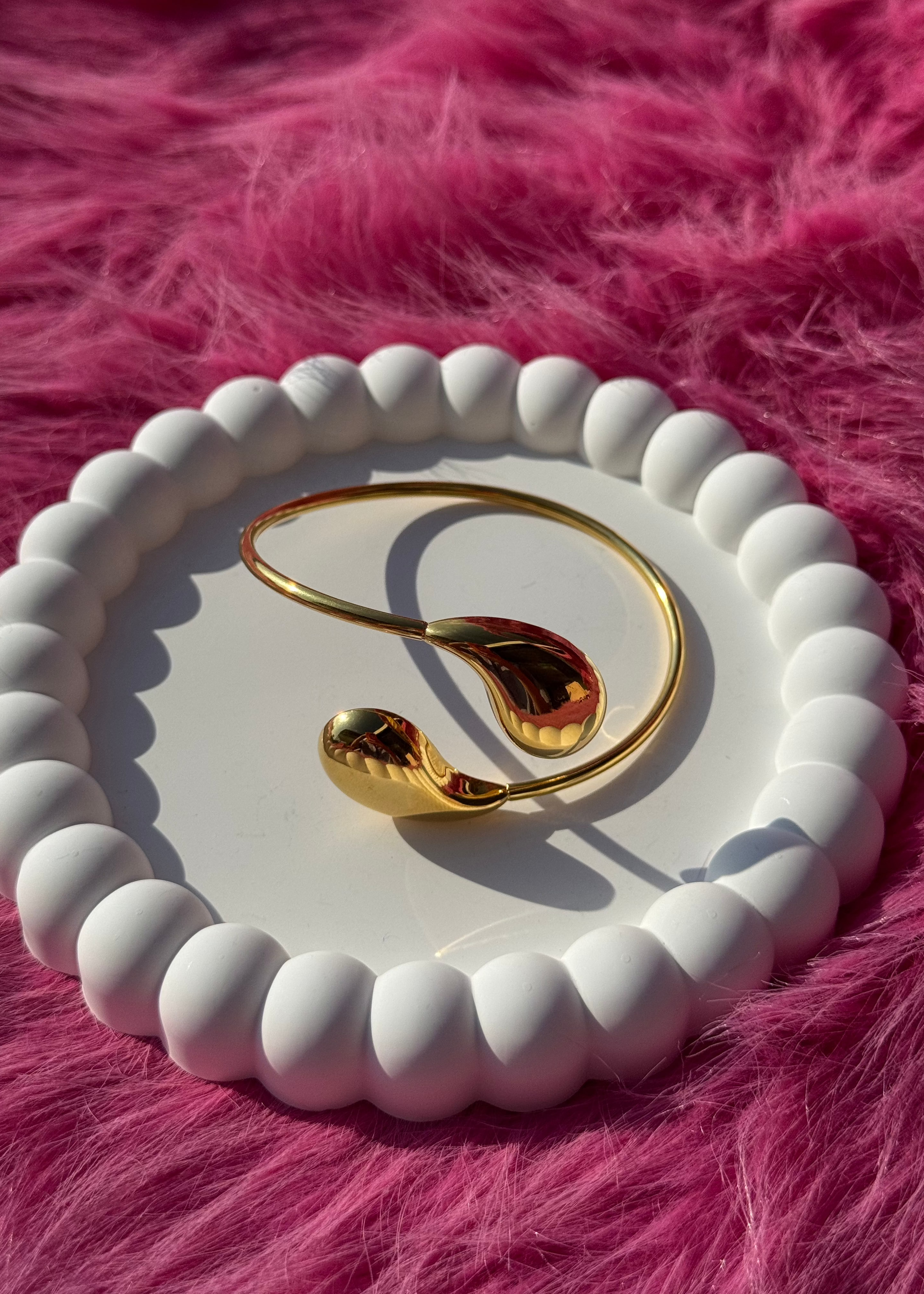 Double Drop Round Bracelet gilded in 18-Carat Gold