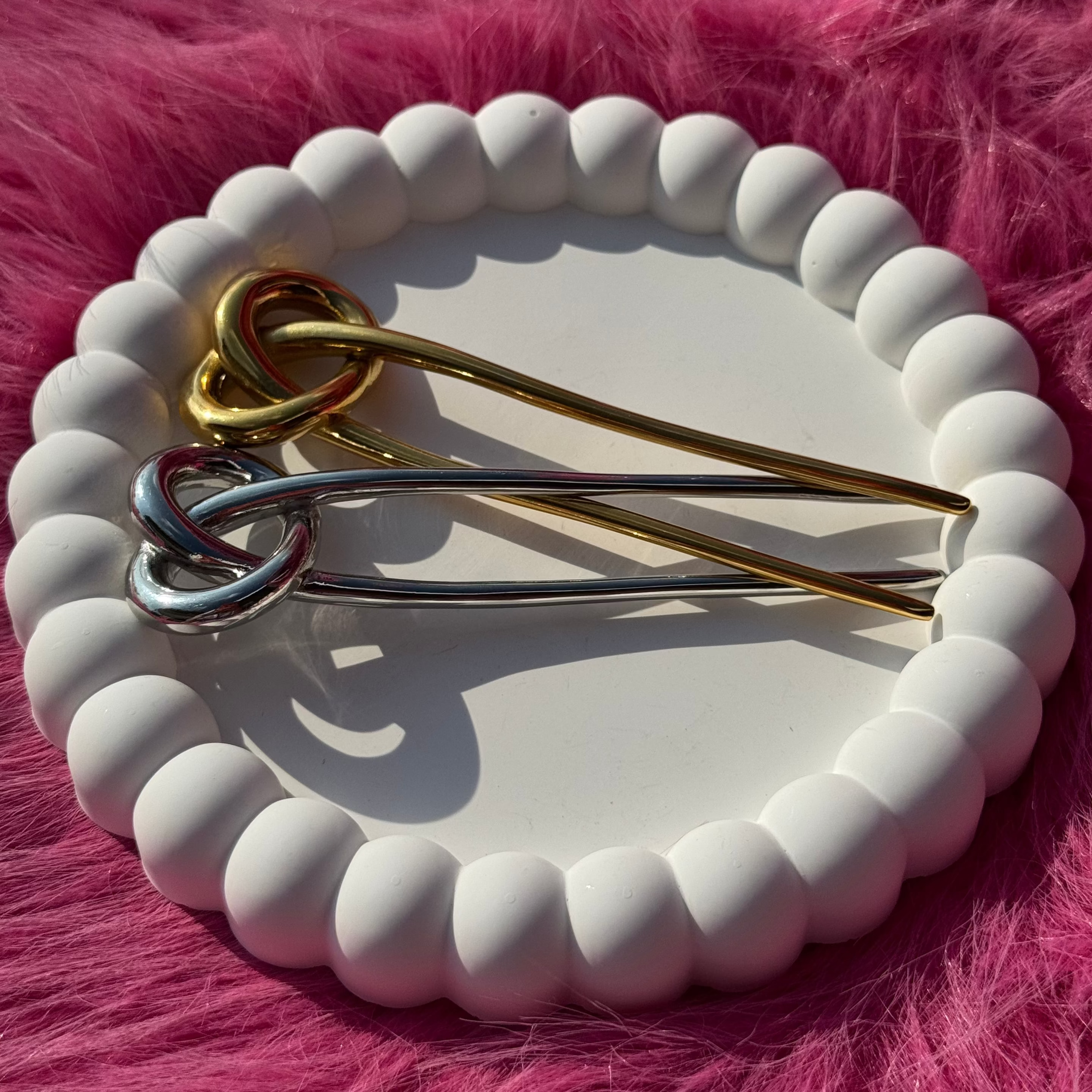 French hair pin gilded in 18-Carat Gold