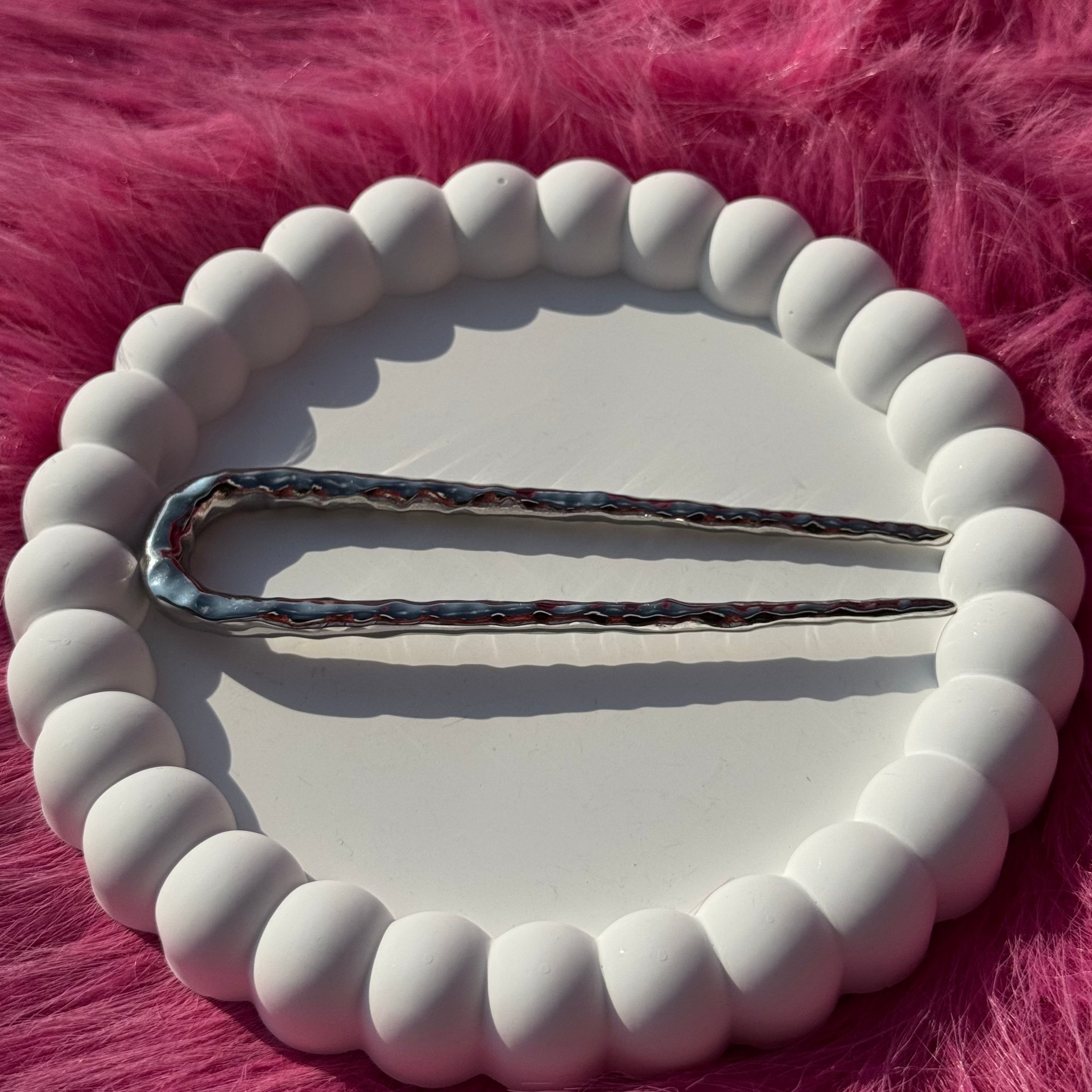 Hair pin gilded in 925 Silver