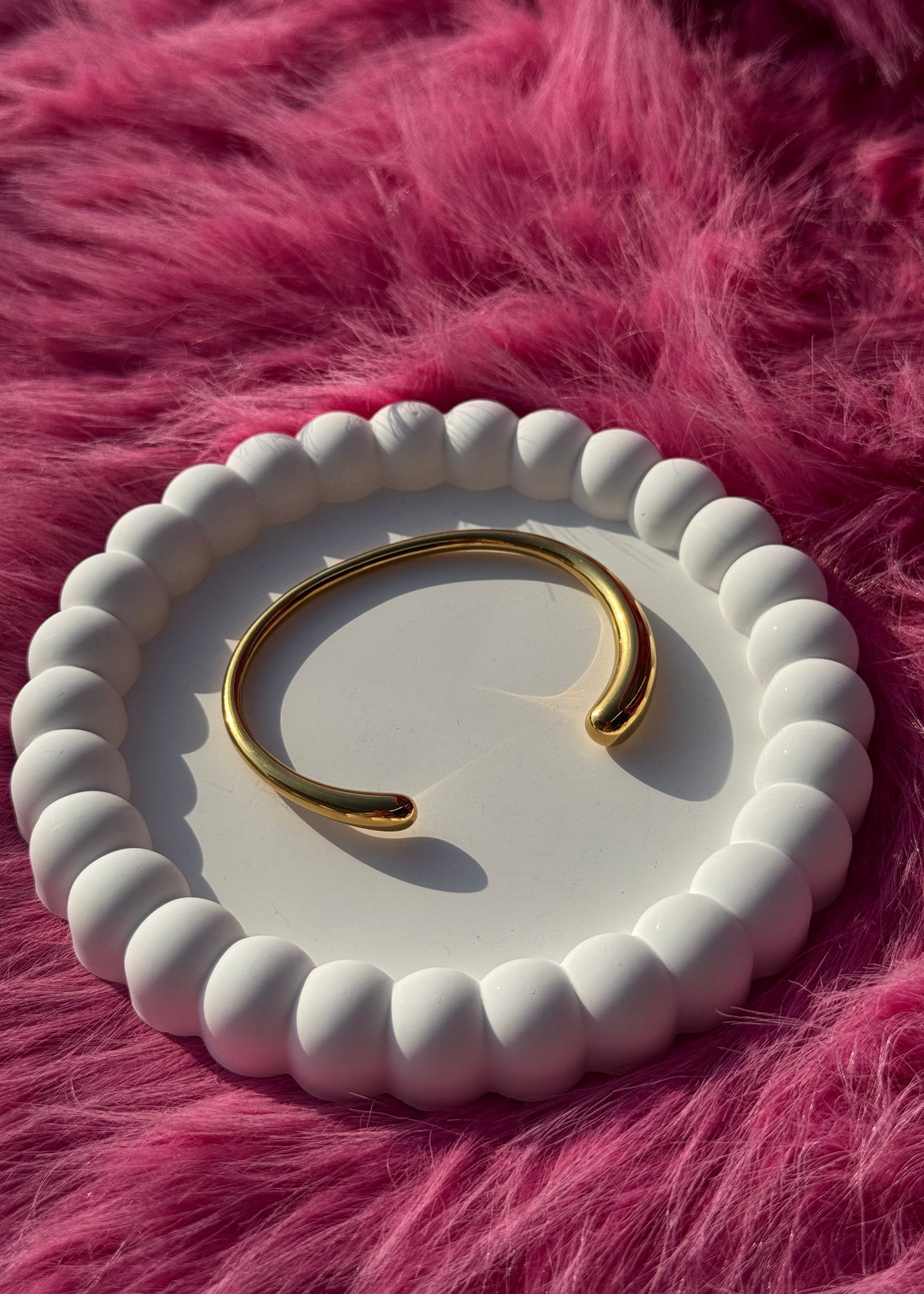 Slim Round Bracelet gilded in 18-Carat Gold