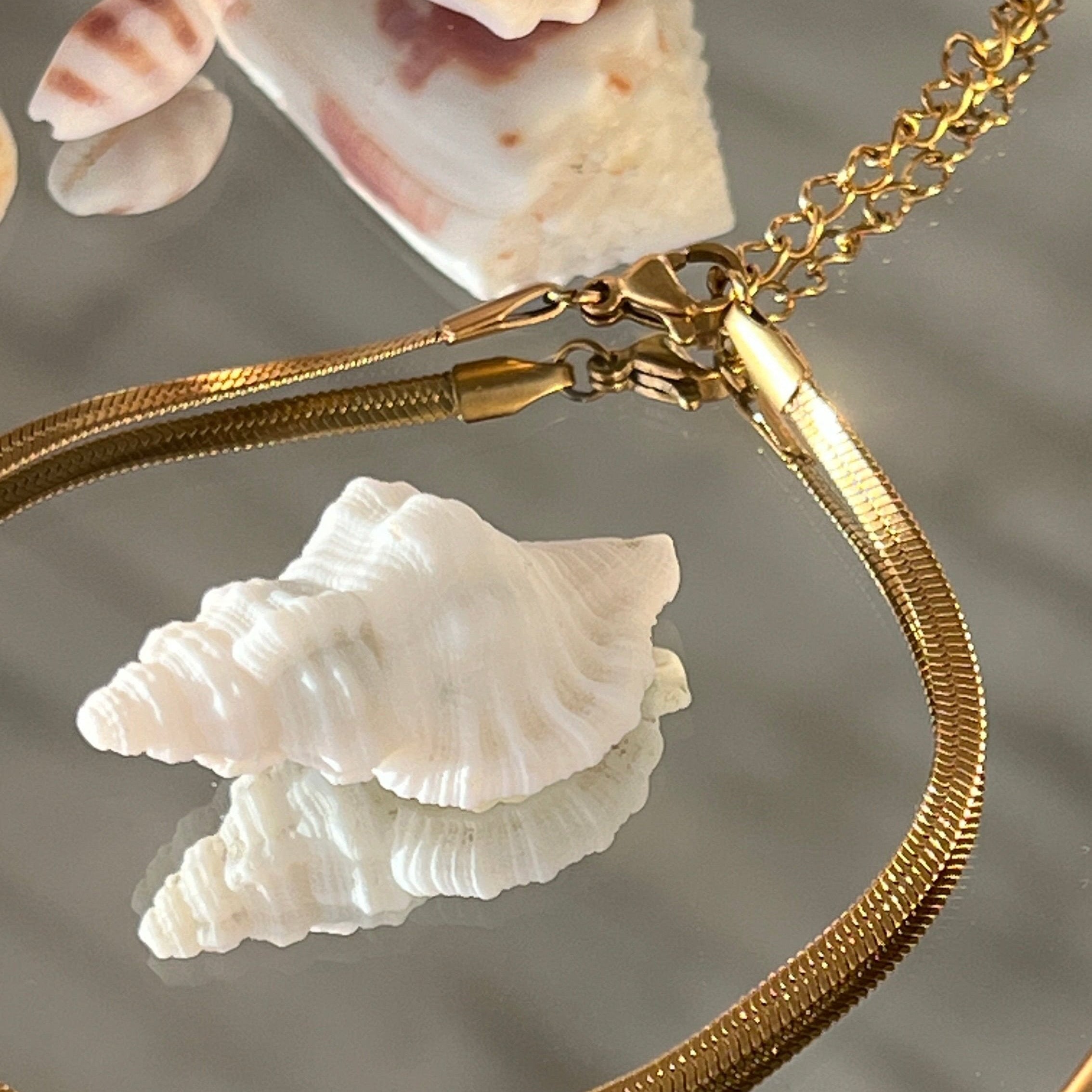 Classic chain Anklet gilded in 18-Carat Gold