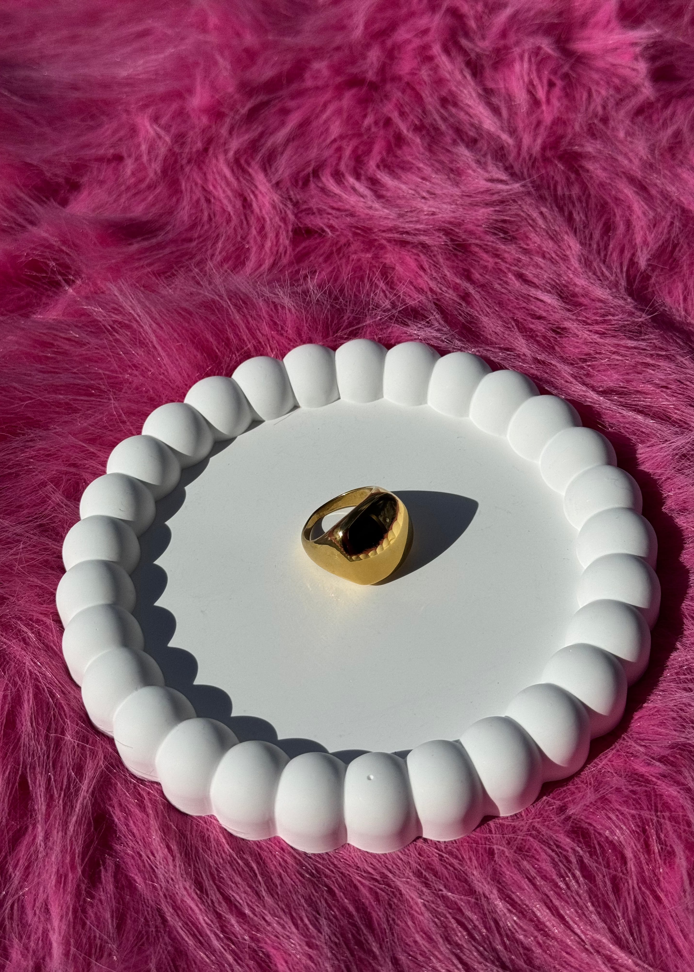 Square Ring gilded in 18-Carat Gold