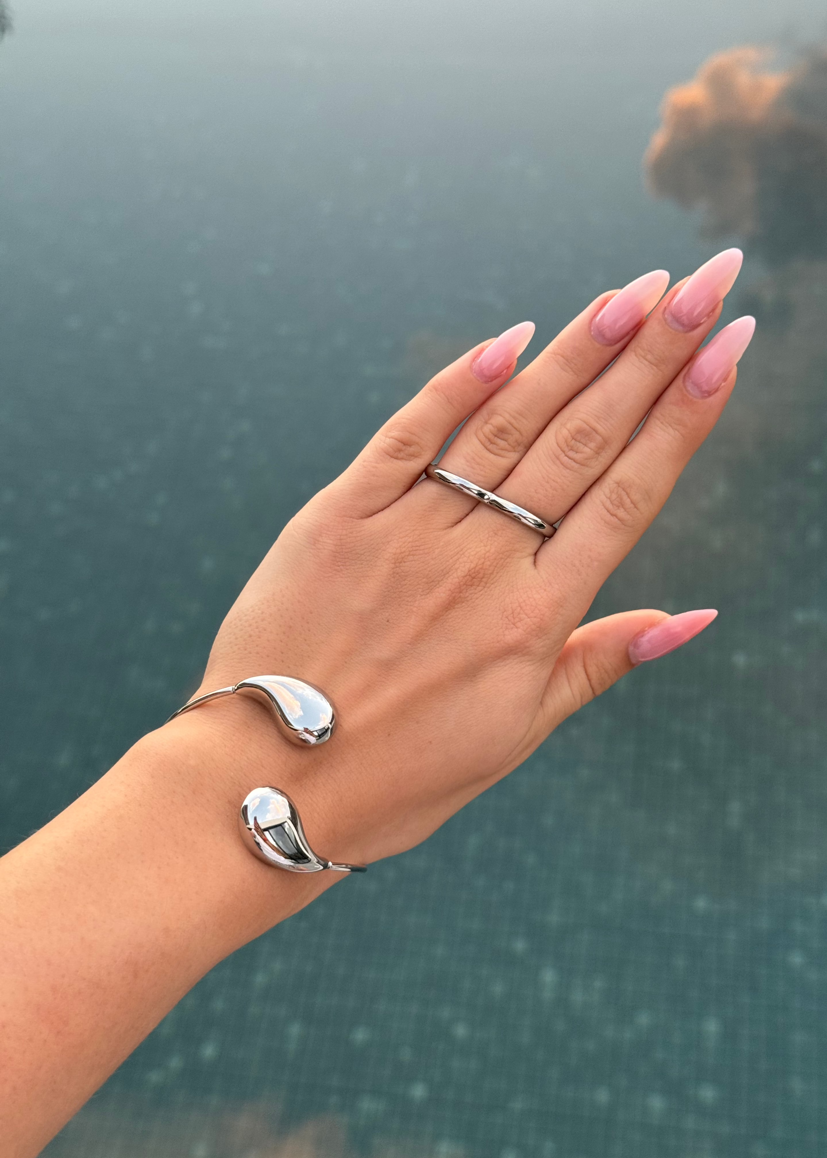 Double Drop Round Bracelet gilded in 925 Silver