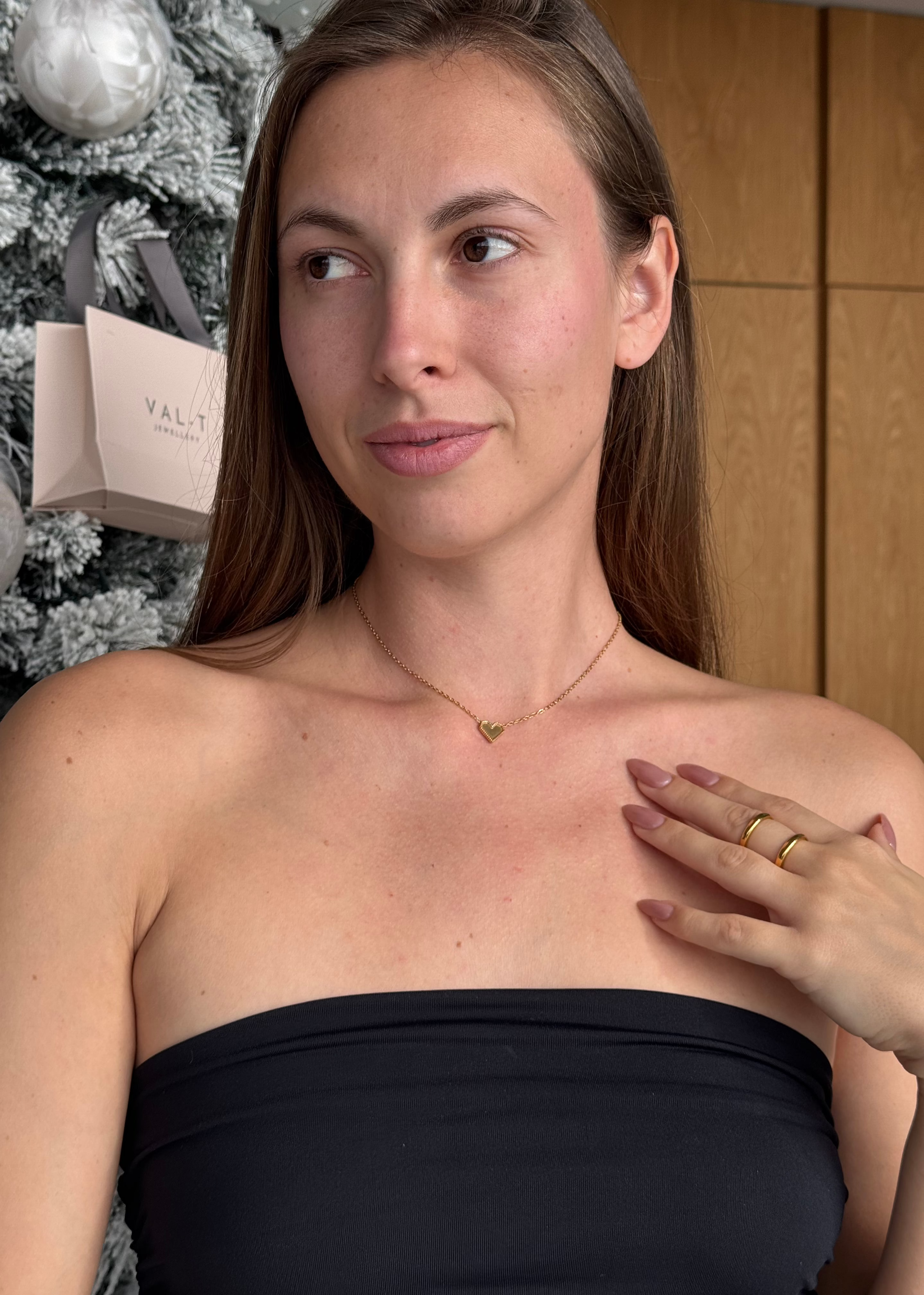 Heart neckless gilded in 18-Carat Gold