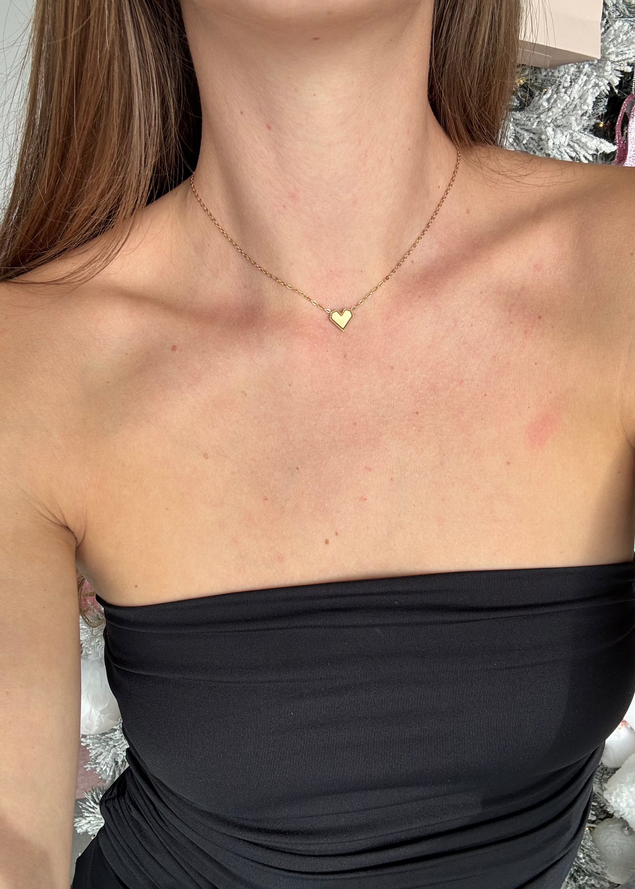 Heart neckless gilded in 18-Carat Gold