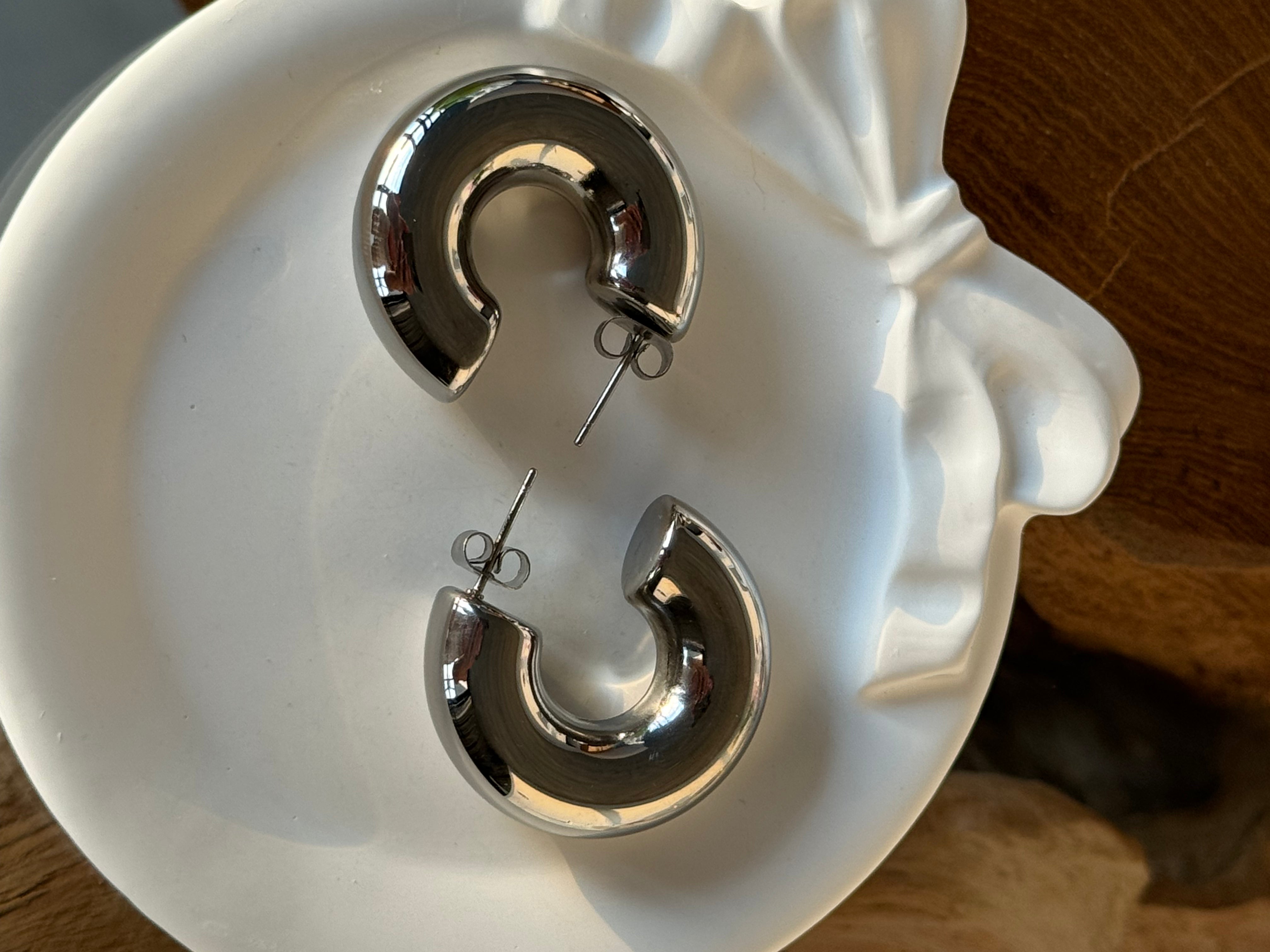 Classic hoop Earrings Earrings gilded in 925 Silver