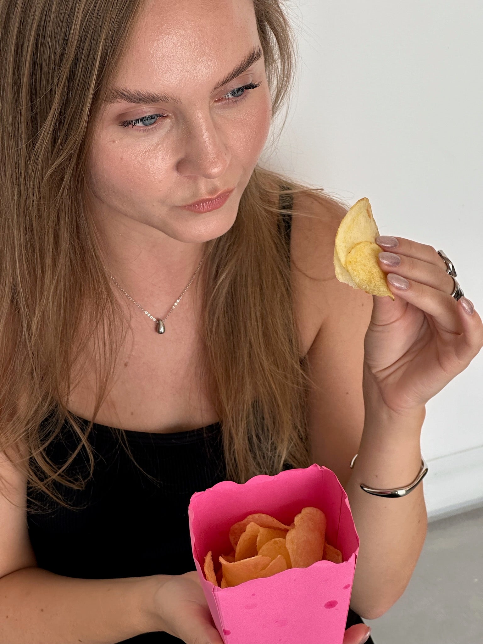 Drop Shaped Neckless gilded in 925
Silver