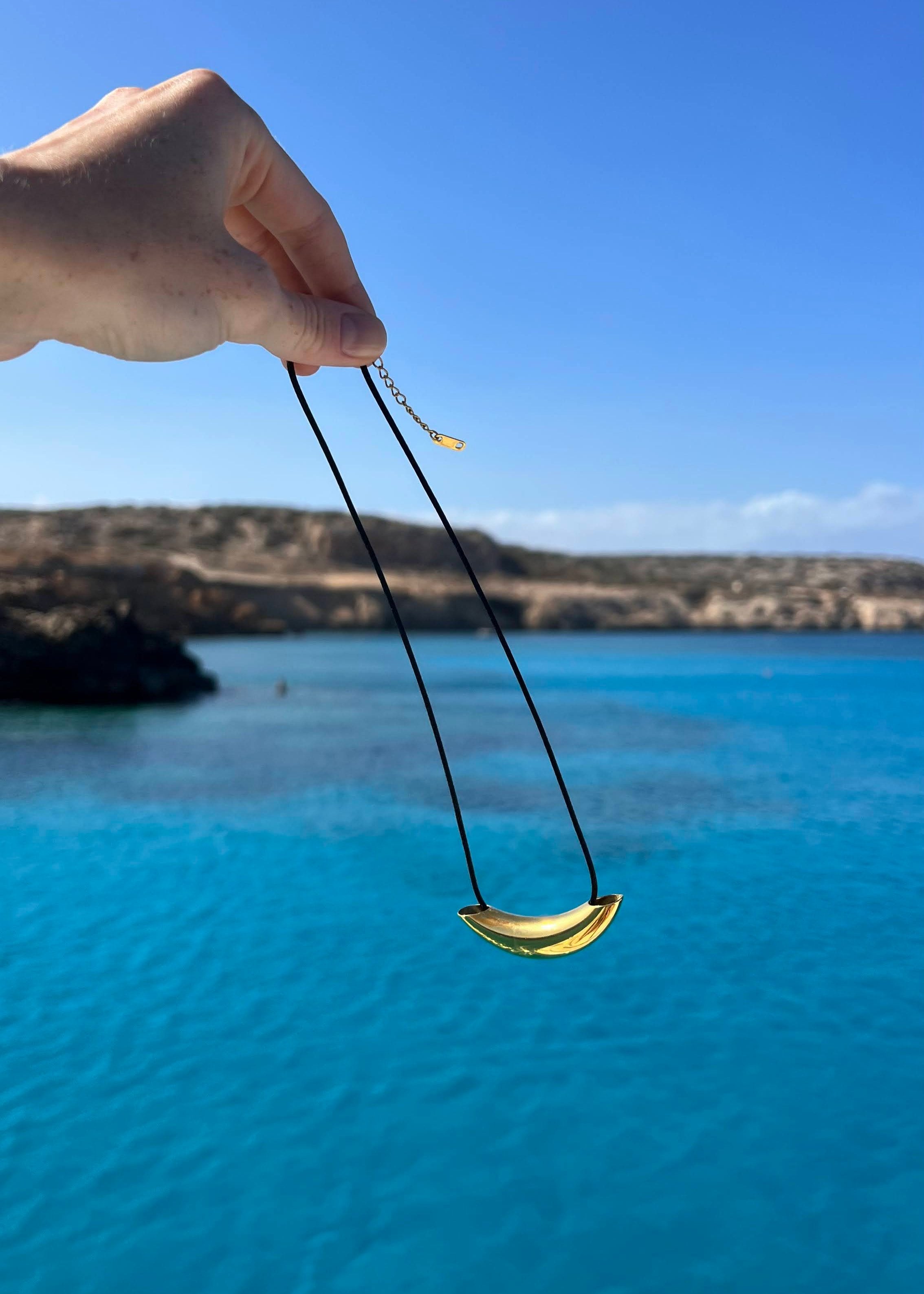 Boho Choker gilded in 18-Carat Gold