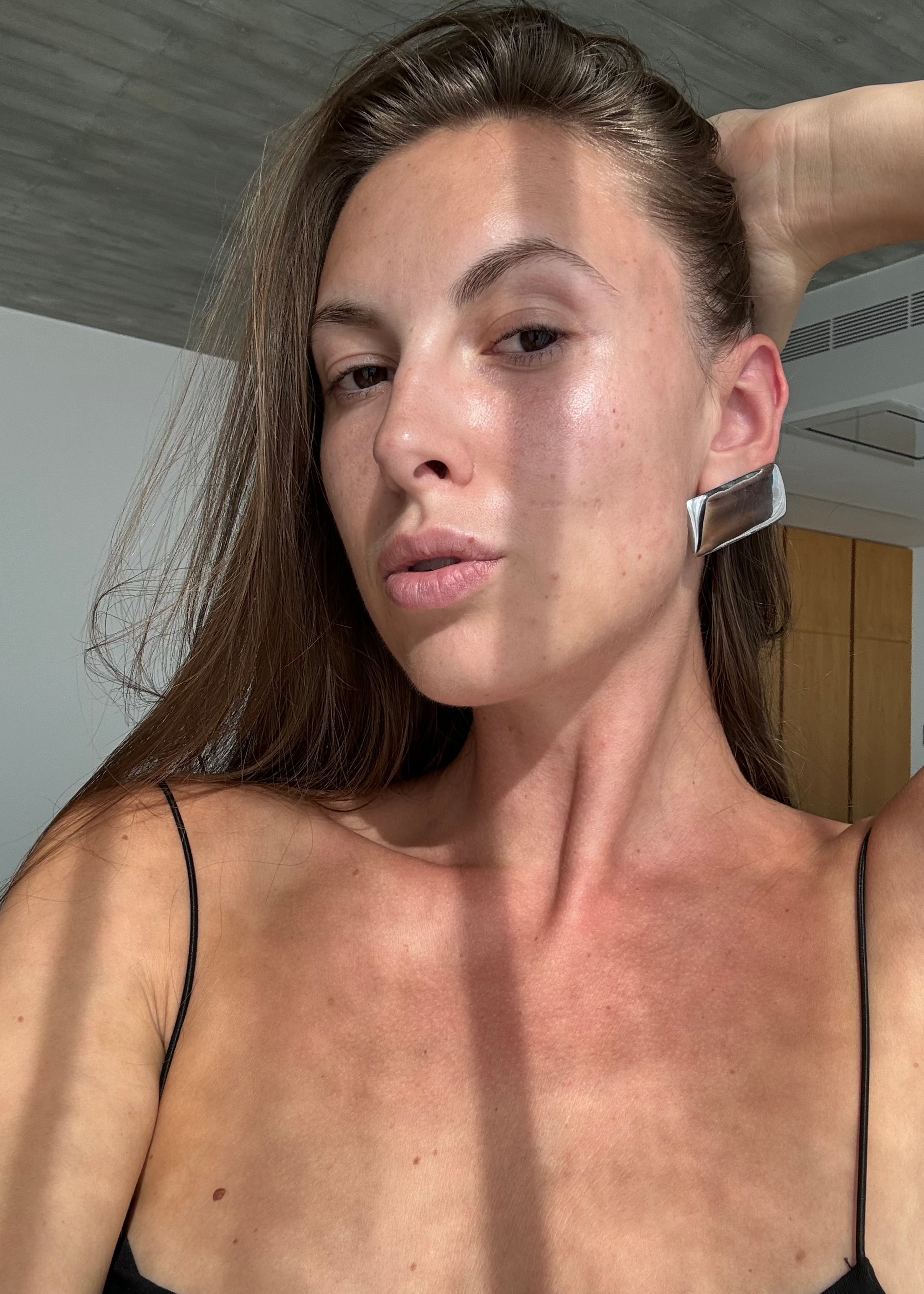 Rectangular Drop Earrings in 925
Silver