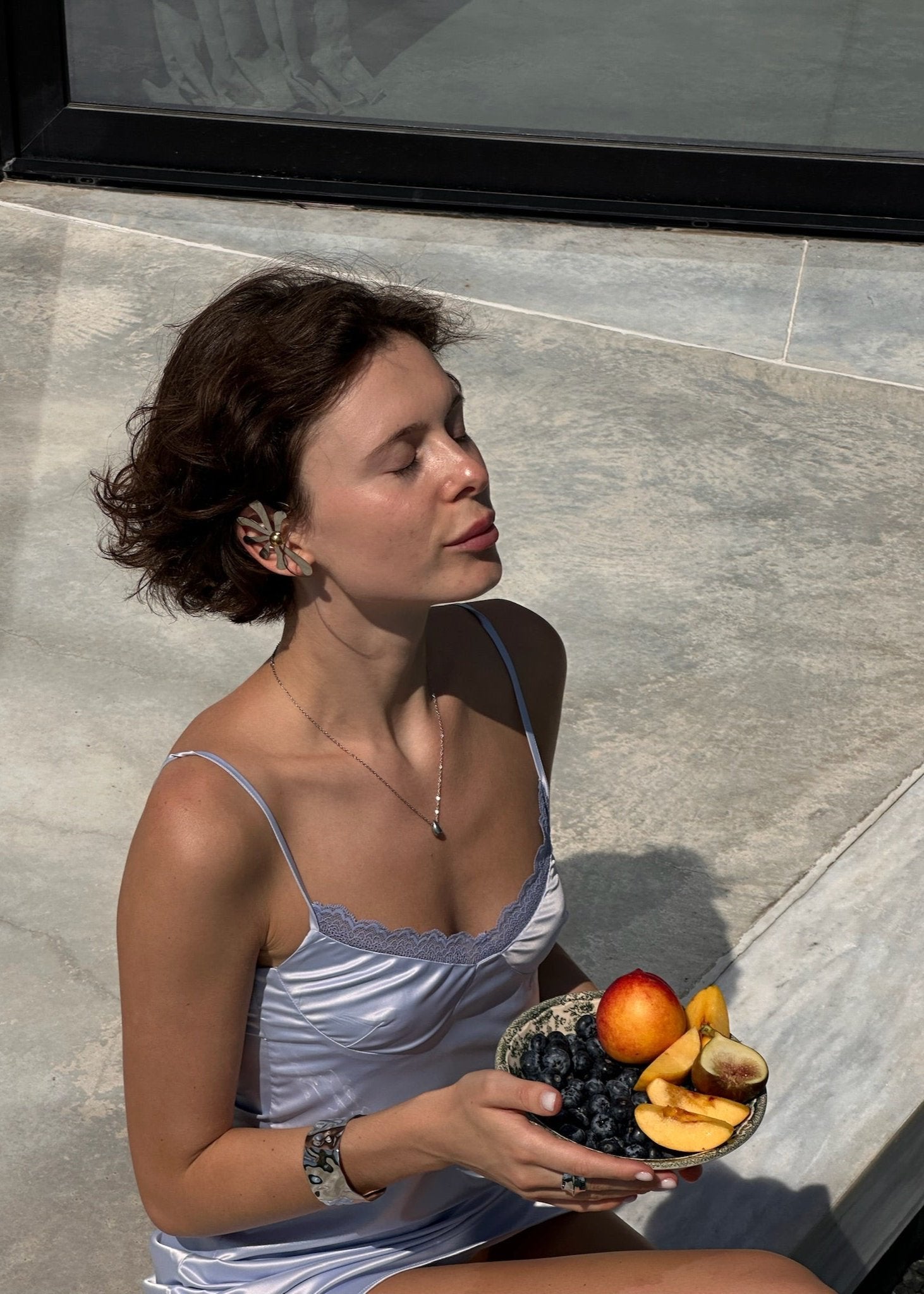 Daisy Ear Cuff gilded in 18-Carat Gold with 925 Silver