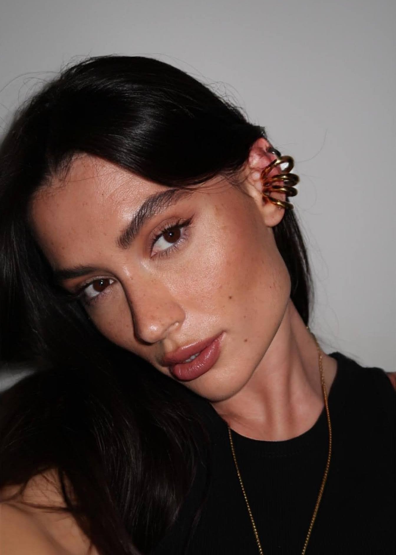 Round-shaped Ear Cuff gilded in 925 Silver