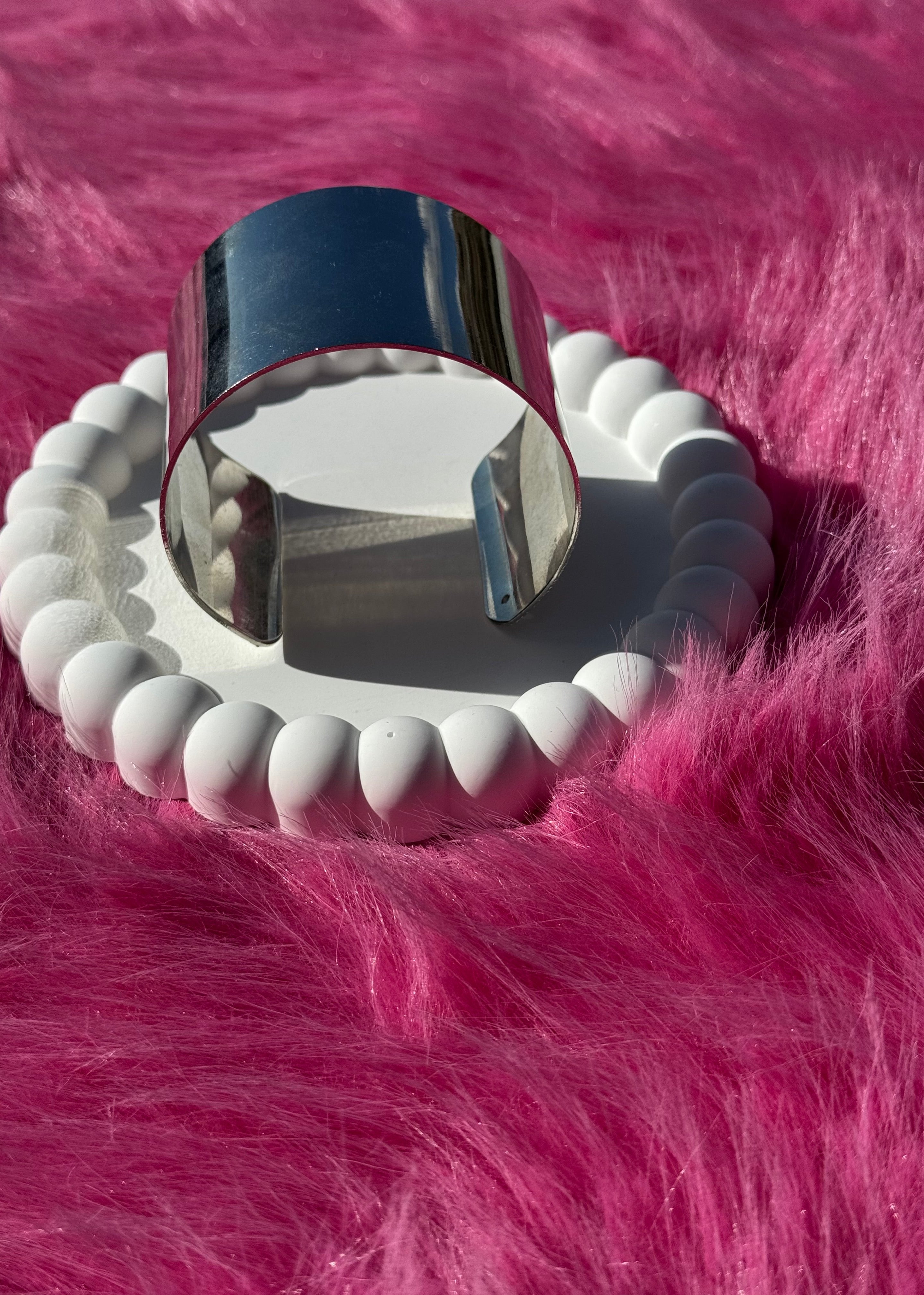 Classic Chunky Round Bracelet gilded in 925 Silver