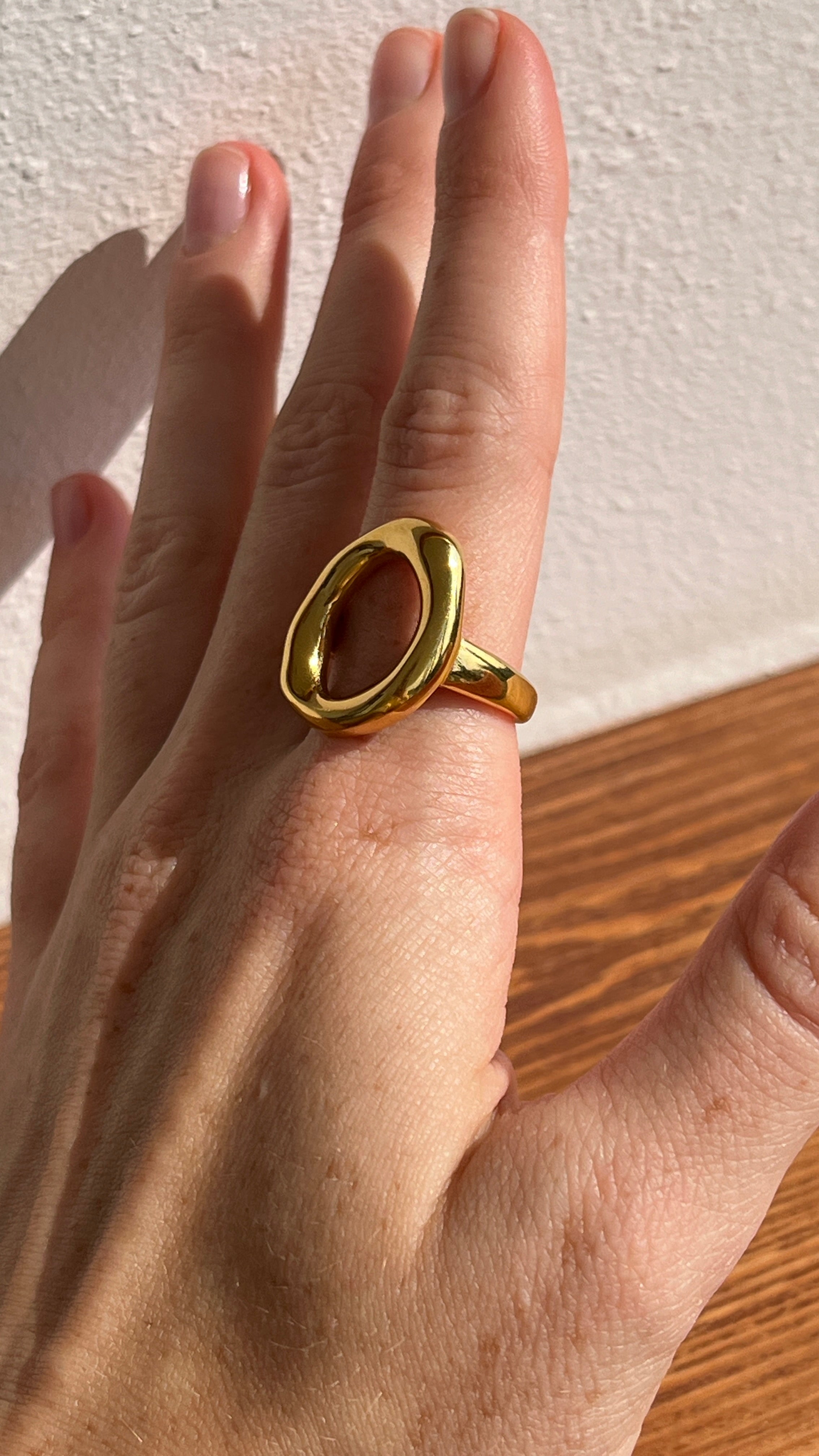 Round-shaped Ring gilded in 18-Carat Gold