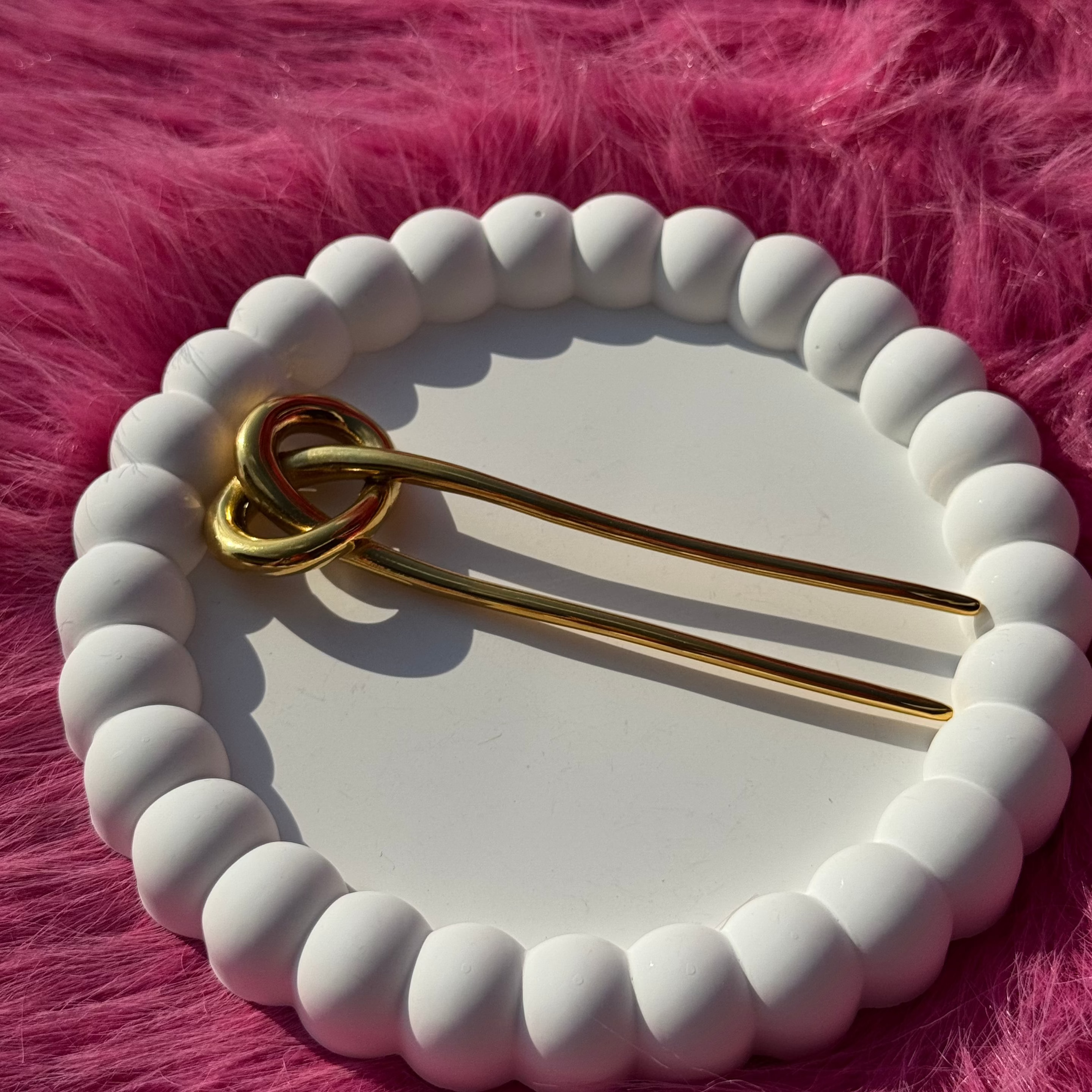 French hair pin gilded in 18-Carat Gold