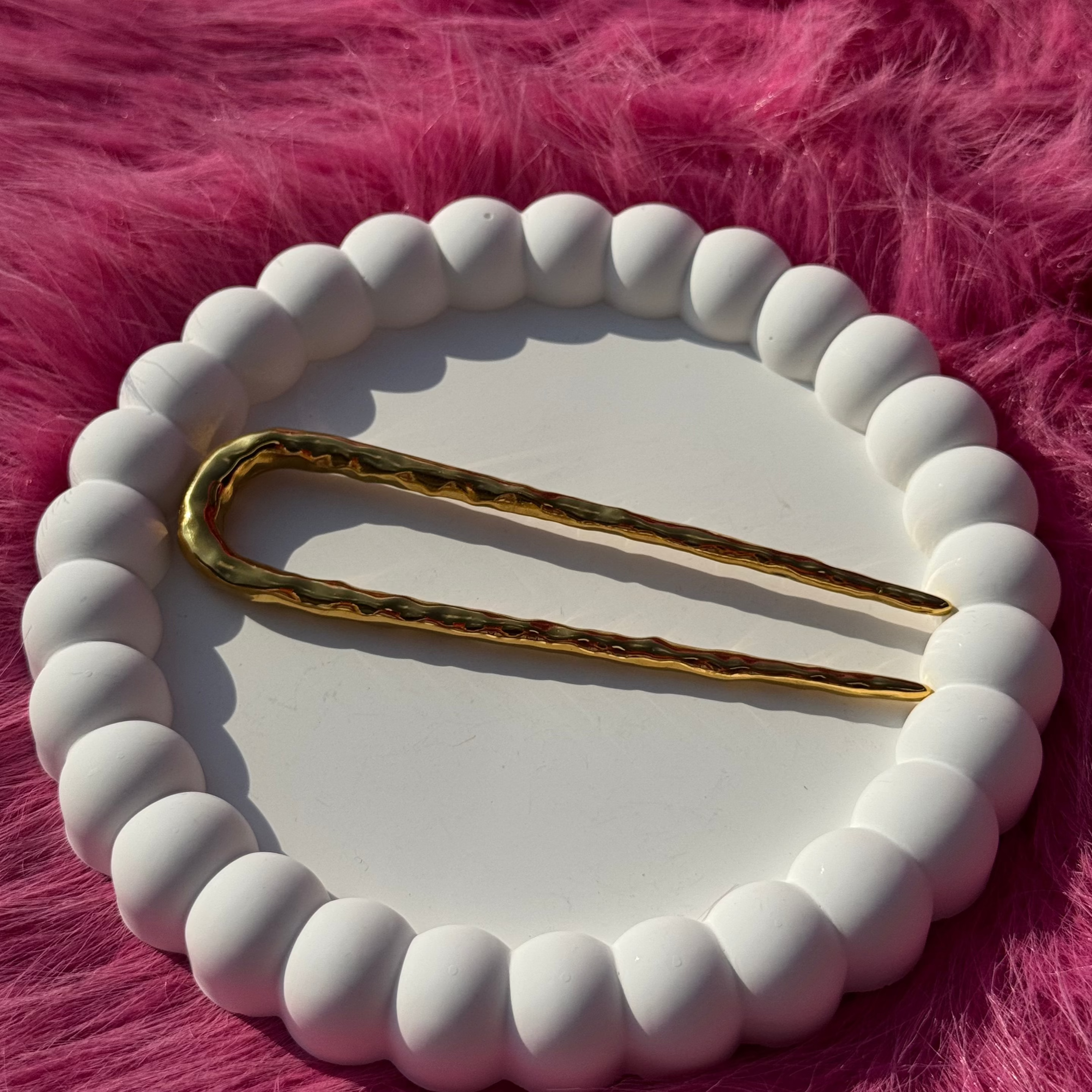 Hair pin gilded in 18-Carat Gold
