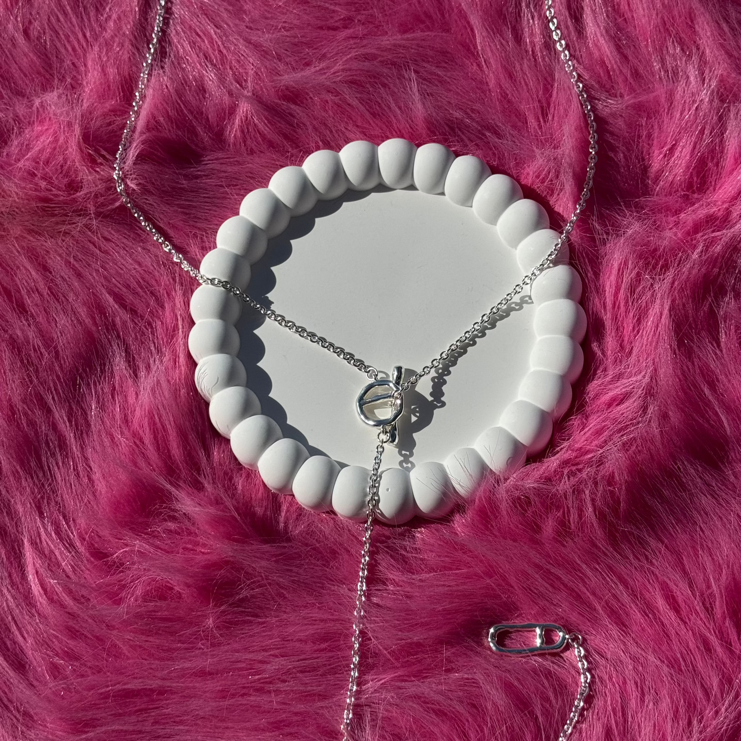 Long Choker gilded in 925 Silver