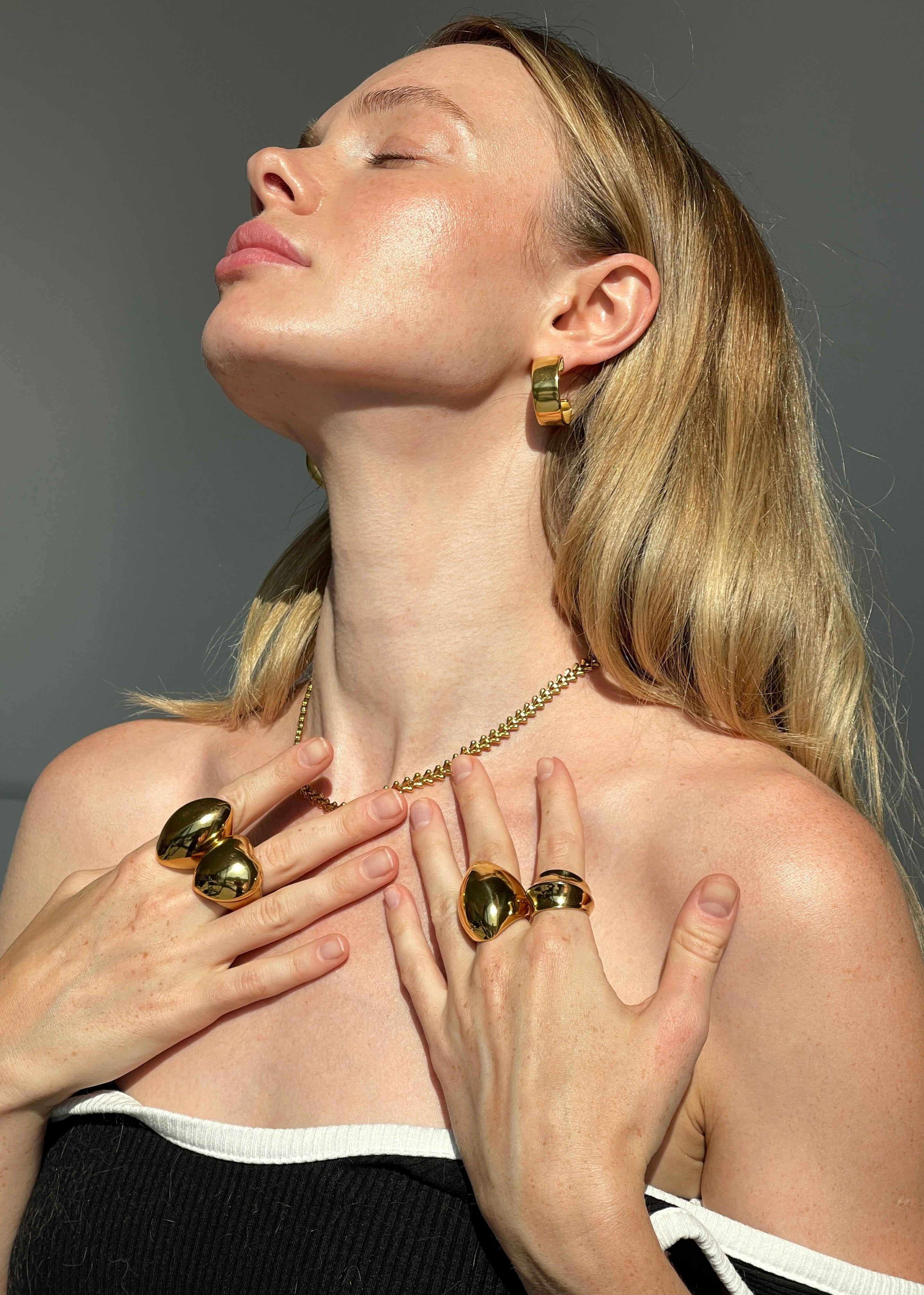 Wheat inspired Choker gilded in 18-
Carat Gold